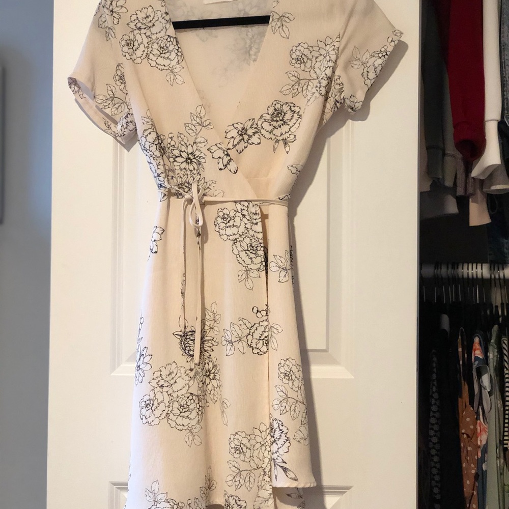 Lush Floral Wrap Dress